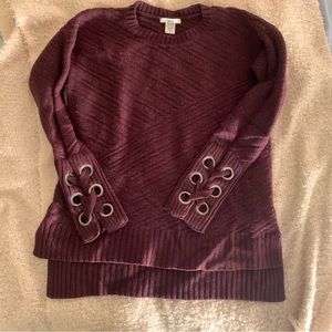 bar III purple sweater